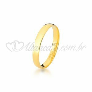 Aliana tradicional em ouro 18k - 750.