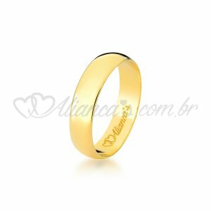 Aliana Clssica de Casamento em ouro 18k - 750