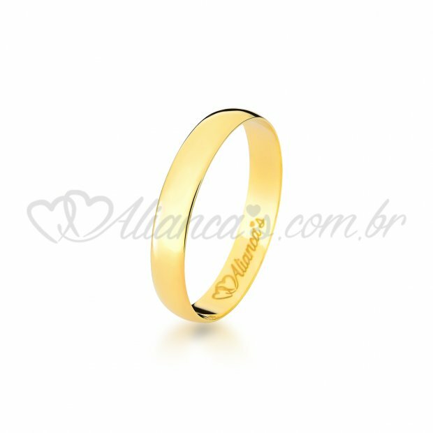 Par de Alianas Clssicas em ouro 18k - 750