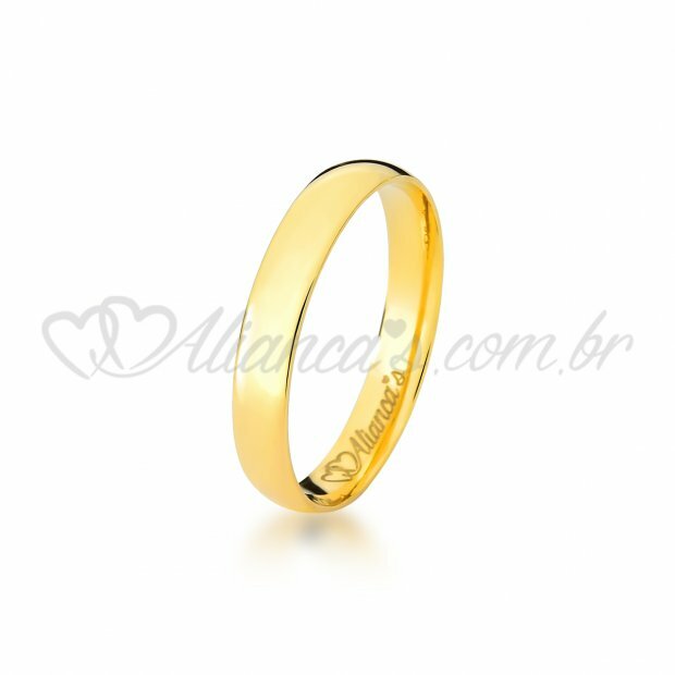 Alianas tradicionais de casamento e noivado em ouro 18k - 750