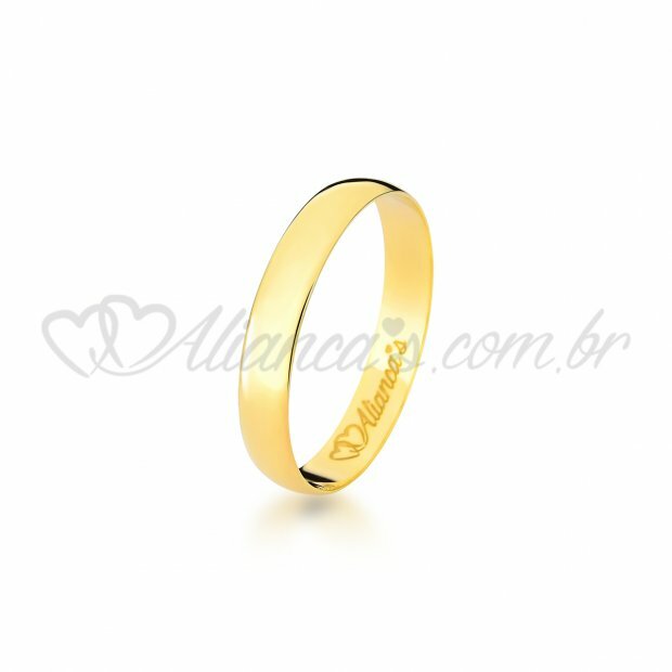 Par de Alianas Clssicas em ouro 18k - 750