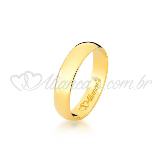 Aliana em ouro amarelo 18k - 750