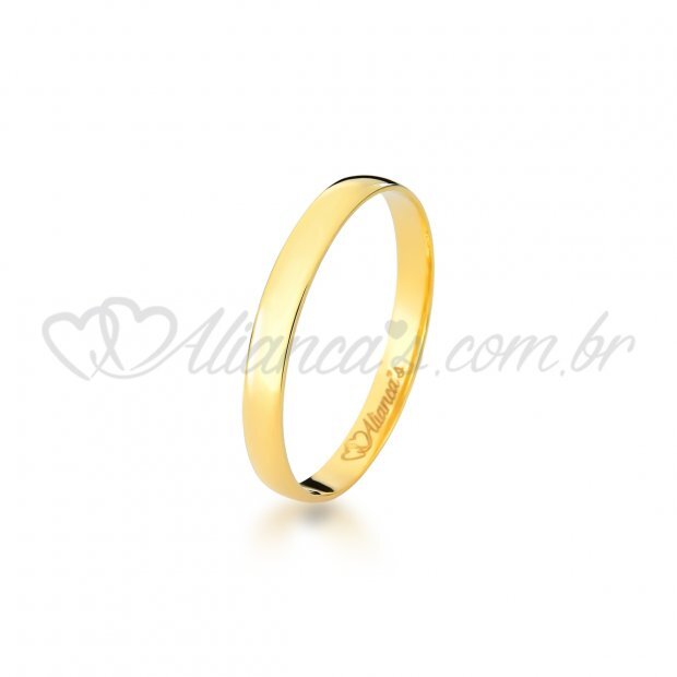 Par de aliana tradicional  para casamento em ouro 18k.