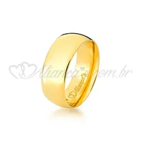 Alianças de casamento e noivado tradicional em ouro 18k