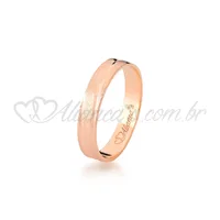 Aliança  em ouro rose 18k - 750