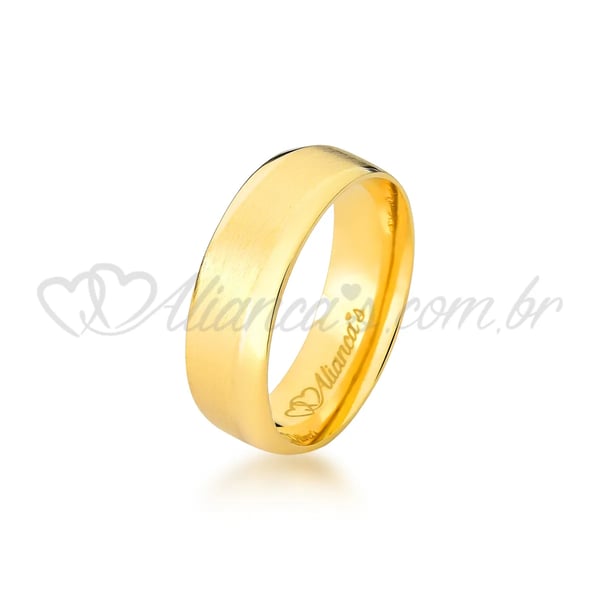 Aliança para casamento e noivado em ouro 18k - 750