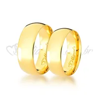 Par de alianças em ouro 18k - 750. Perfeitas para casamento e noivado.