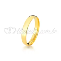 Alianças tradicionais de casamento e noivado em ouro 18k - 750