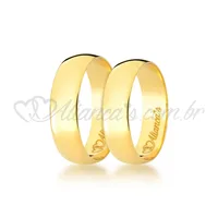 Alianças Clássicas de Casamento em ouro 18k - 750