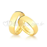 Alianças Clássicas de Casamento em ouro 18k - 750