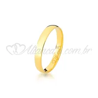 Aliança tradicional em ouro 18k - 750.