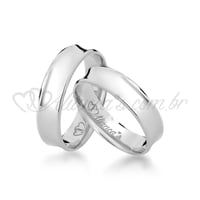 Alianças perfeita para casamento e noivado em ouro branco 18k - 750
