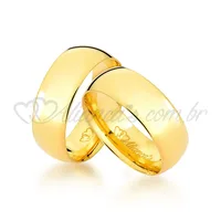 Par de alianças em ouro 18k - 750. Perfeitas para casamento e noivado.