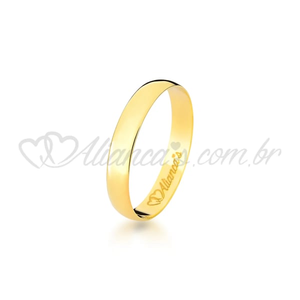 Aliança Clássica em ouro 18k - 750