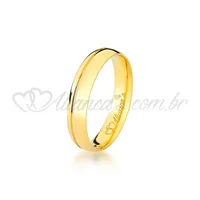 Aliança especial de casamento e noivado em ouro 18k - 750