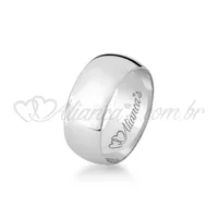 Par de alianças em ouro branco 18k - Ideal para casamento e noivado