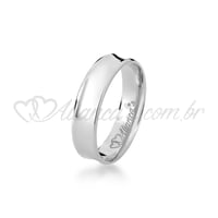 Alianças perfeita para casamento e noivado em ouro branco 18k - 750
