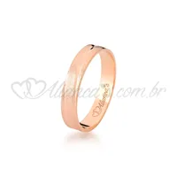 Aliança  em ouro rose 18k - 750