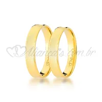 Par de alianças especiais para casamento e noivado em ouro 18k - 750